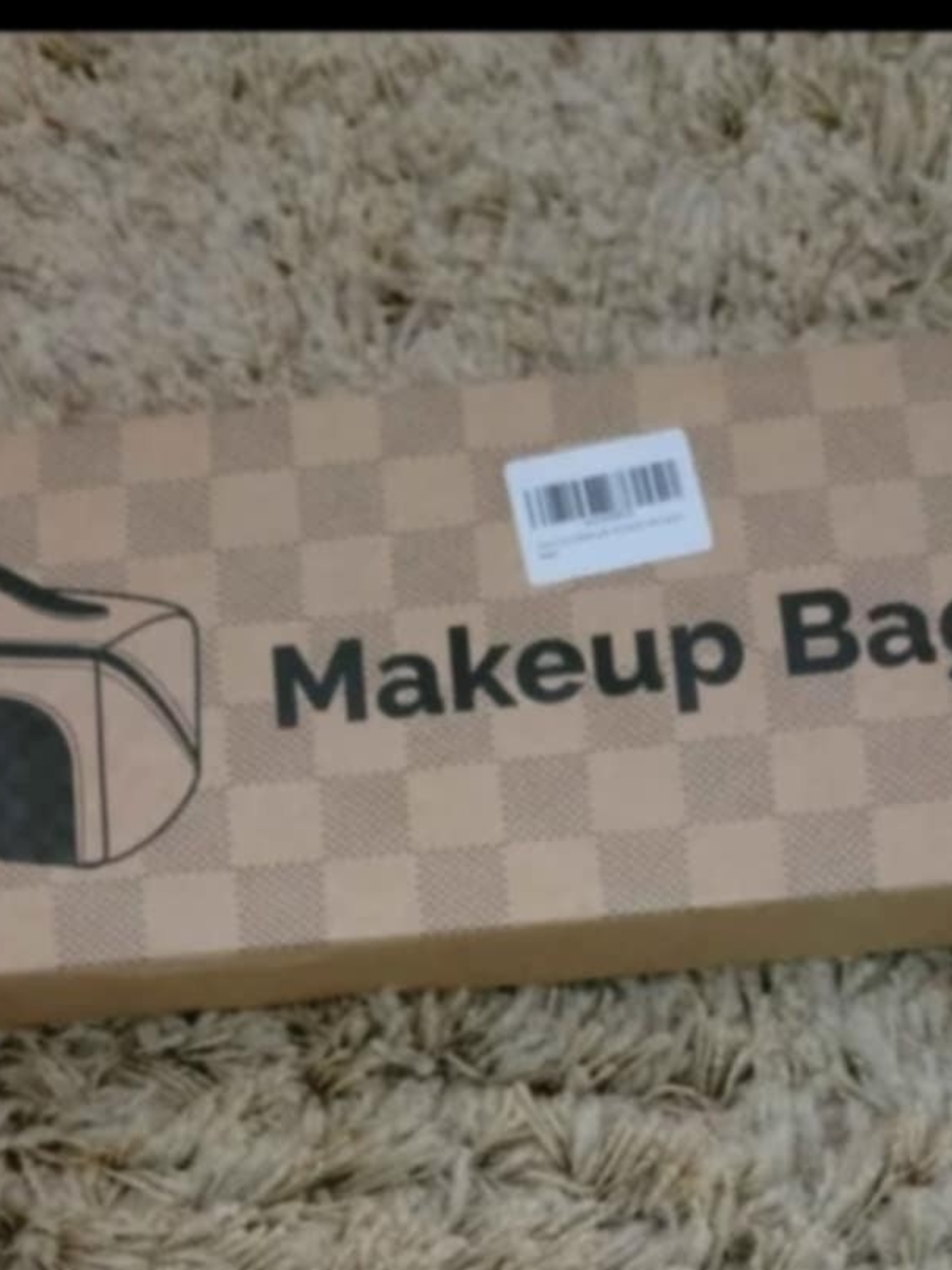 Amazon Makeup Bag Box Brown Tan